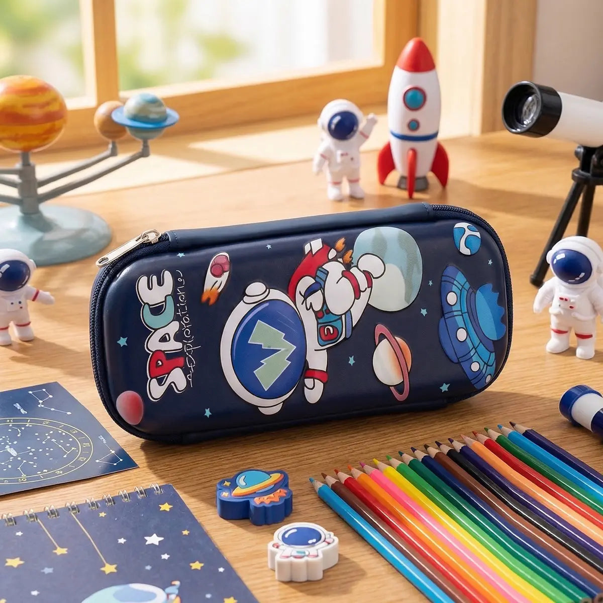 Space Adventure Astronaut Pencil Pouch for Boys Trending Accessories