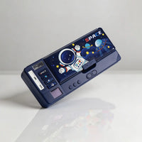 Space Theme Magnetic Pencil Box Trending Accessories Navy Blue Onesize