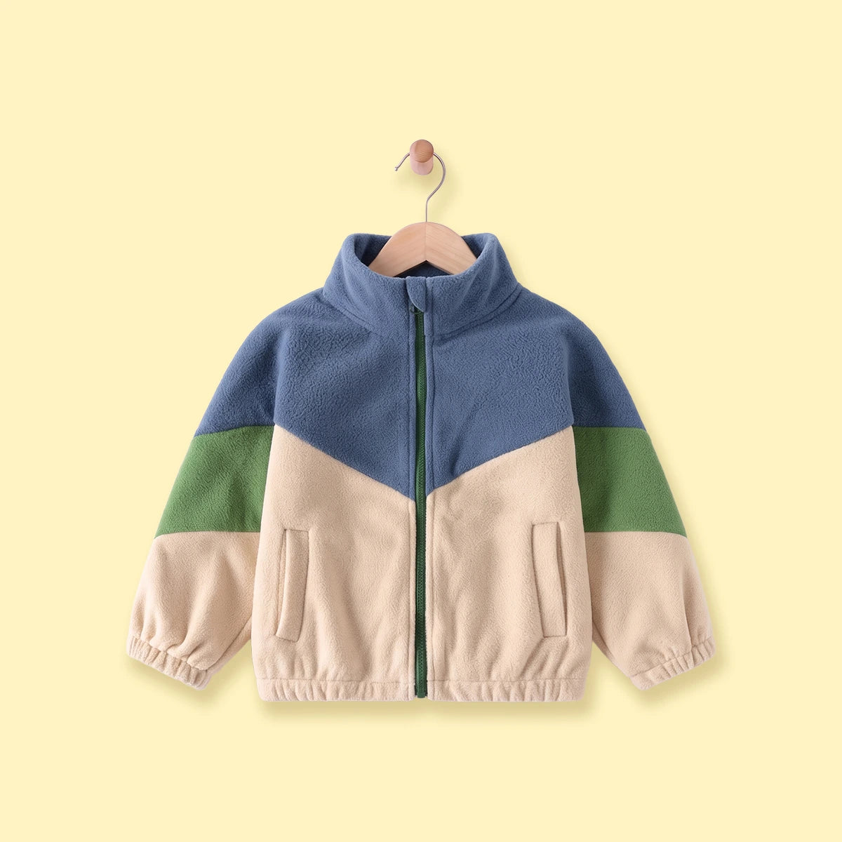Boys Blue Colorblocked Long Sleeve Zip-Up Jacket Coats & Jackets Blue 1-2 Y