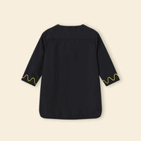 Boys Black Embroidered Kurta With Pajama Sets Ethnicwear Boys