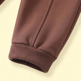 Boys Brown Typographic Sweatshirt & Pants Sets 2 pc. Sets