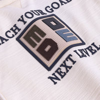 Boys White Reach Your Goal Printed T-Shirt With Shorts Sets 2 pc. Sets