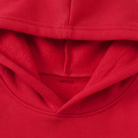 Boys Red Printed Hooded Sweatshirt with Joggers Set Sets