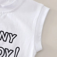 Boys Black Checked Shirt With Printed T-Shirt And Denim Shorts Sets 3 pc. Sets