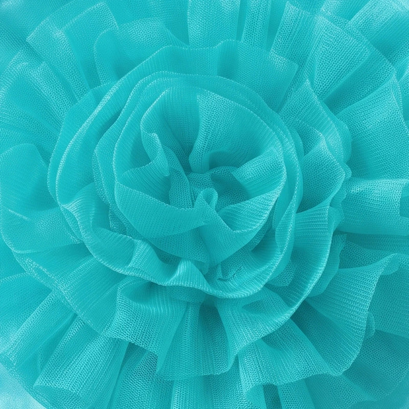 Girls Sea Green Puff Sleeve Fit & Flare Party Dress Party Dresses