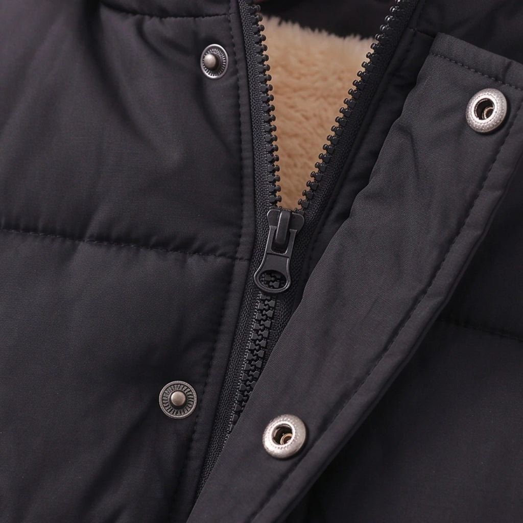 Boys Black Fleece-Lined Hooded Puffer Jacket Coats & Jackets