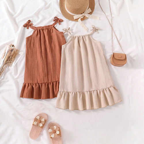 Girls Multicolor Textured Sleeveless A-Line Dress Pack Of 2 Casual Dresses Multicolor 3-4 Y