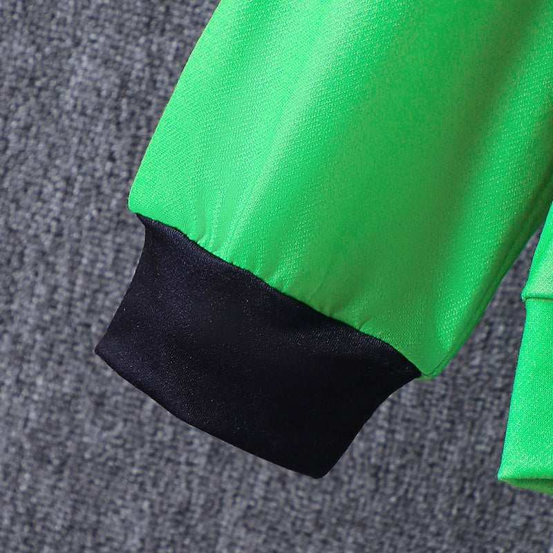Boys Green Typographic Printed Hooded Neck Sweatshirt With Jogger Winter Co-ord Set 2 pc. Sets