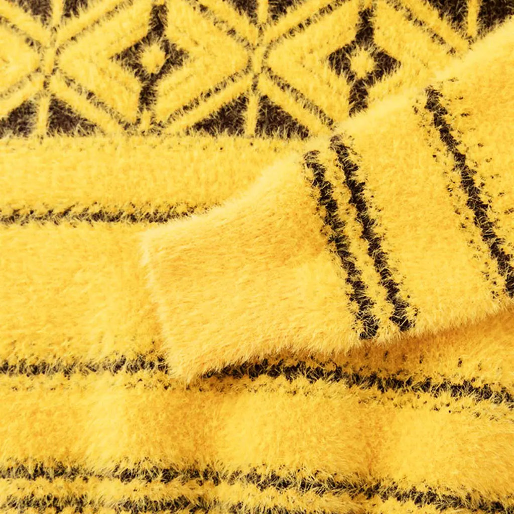 Boys Yellow Self-Design Regular Sweater Sweaters & Cardigans