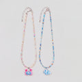 Pack Of 2 Girls Multicolour Sea Life Motif Beaded Necklace Sets Necklace and Chains Multicolor Onesize