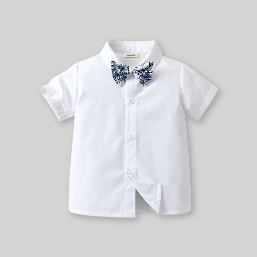 Boys Sleeveless Waistcoat With Shirt & Shorts Set 3 pc. Sets   