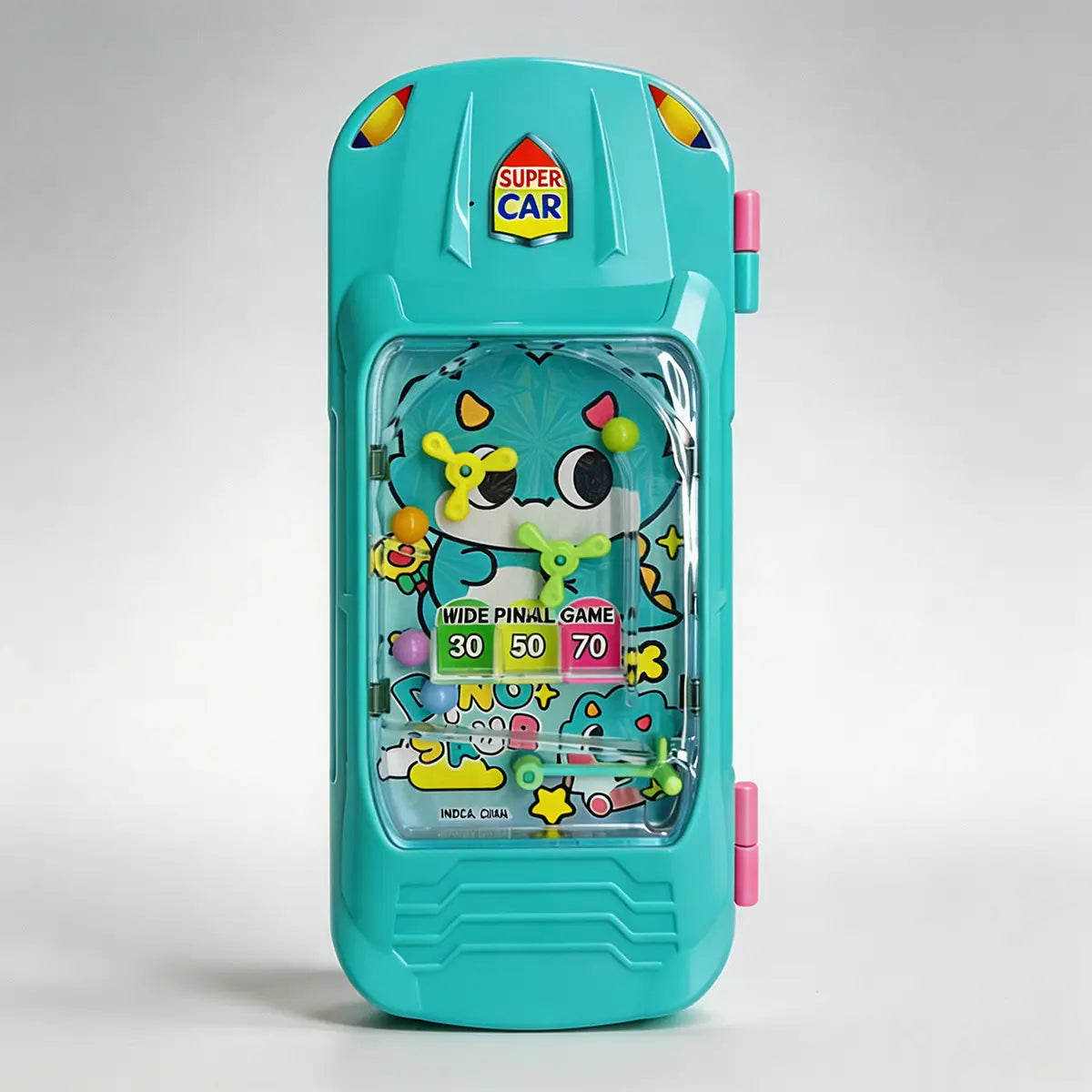 Turquoise Dino Magic Car Lock Pencil Box with Pinball Game for Girls Trending Accessories Turquoise Onesize