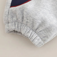 Boys Grey Color-blocked Sweatshirt With jogger Co-ord Sets Sets