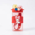 Cute Kids Red Dual Spout Water Bottle with Straw, Leakproof Lid & Adjustable Strap Trending Accessories Red Onesize
