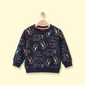 Boys Navy Blue Graphic Long Sleeve Sweatshirt Sweatshirts & Hoodies Navy Blue 1-2 Y