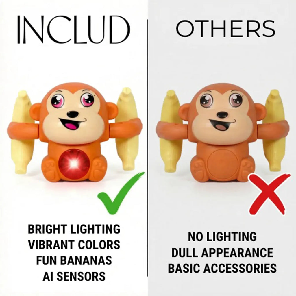 Dancing Monkey Toy with Lights, Music & Voice Sensor Fun Spinning Baby Toy Trending Accessories