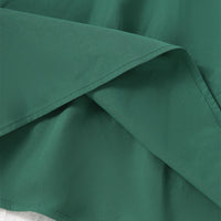 Girls Green Short Sleeves Lace V-Neck Dress Casual Dresses