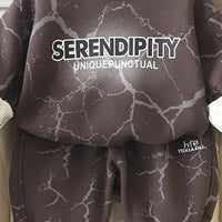 Boys Grey Printed Regular Sweatshirt With Pants Sets 2 pc. Sets