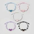 Pack Of 5 Girls Multicolour Butterfly Beaded Bracelet Sets Bracelet Multicolor Onesize
