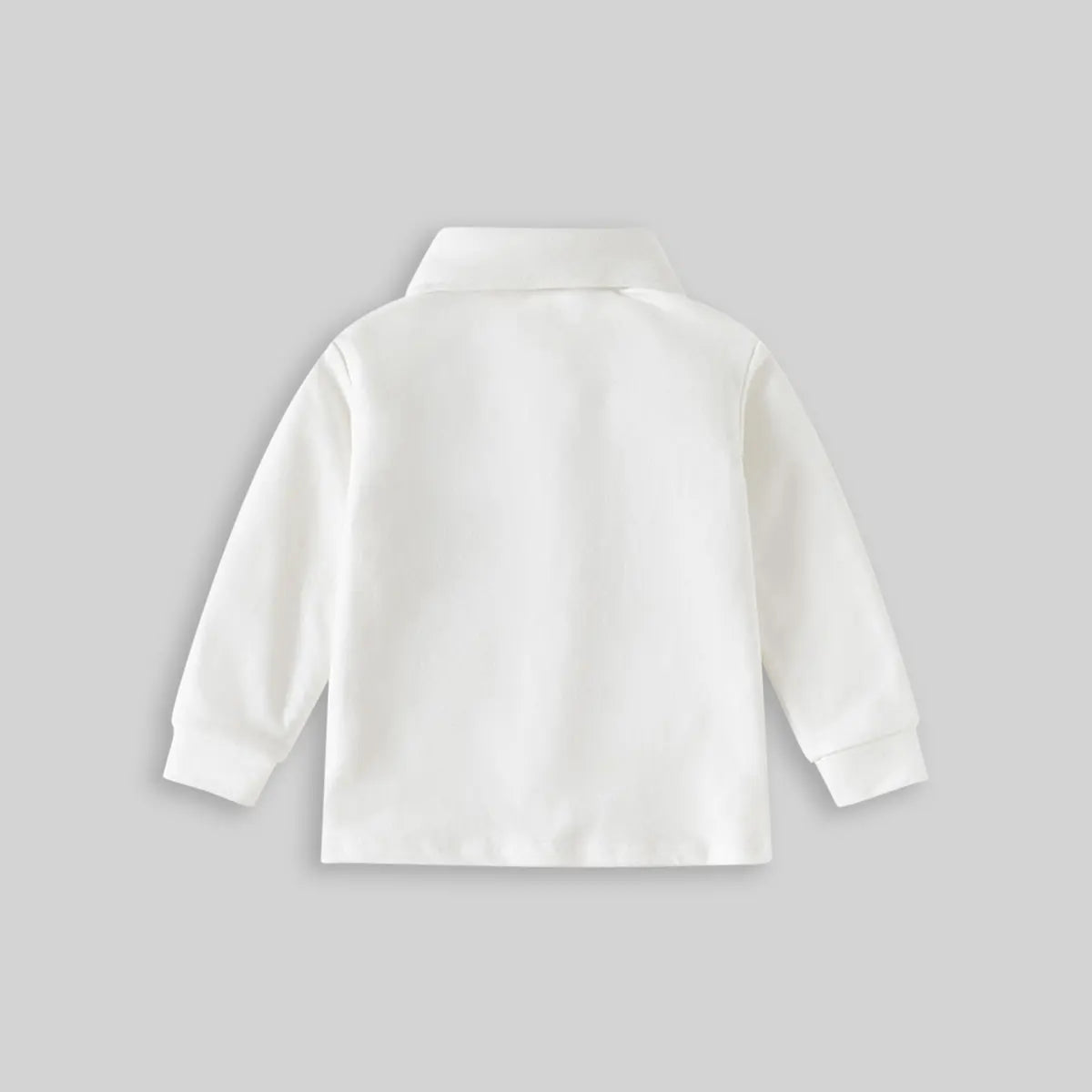 Boys White Long Sleeves Polo T-shirt Tshirts