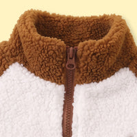 Boys Brown Colourblocked Long Sleeve Zip-Up Jacket Coats & Jackets