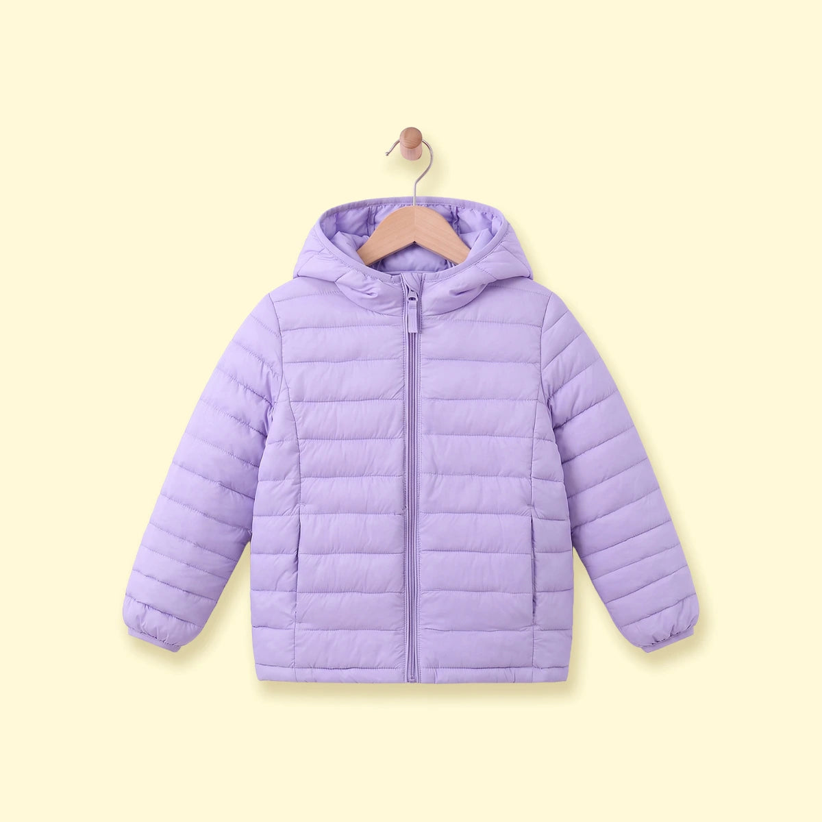 Girls Purple Hooded Quilted Puffer Jacket Coats & Jackets Purple 2-3 Y