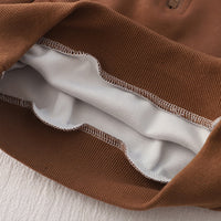 Boys Brown Solid Sweatshirt With Pants Co-ord Set 2 pc. Sets