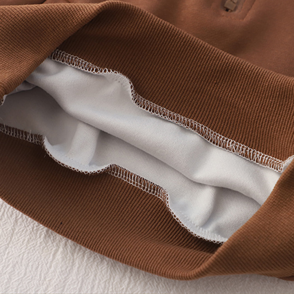 Boys Brown Solid Sweatshirt With Pants Co-ord Set 2 pc. Sets