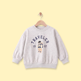 Boys Light Grey Typographic Long Sleeve Sweatshirt Sweatshirts & Hoodies Light Grey 1-2 Y