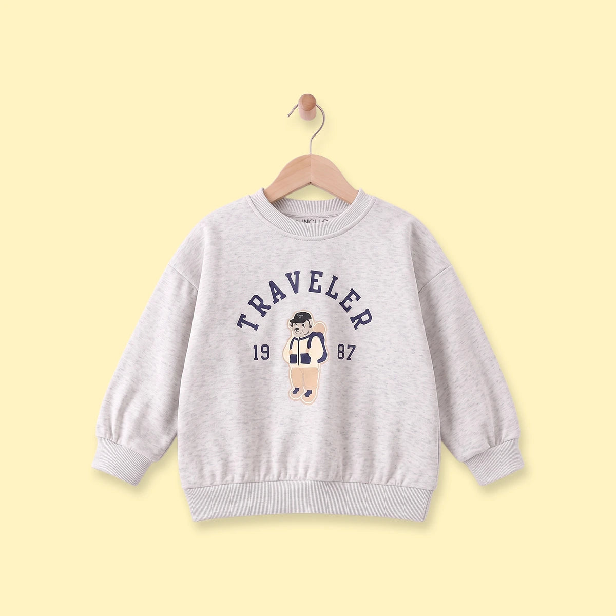 Boys Light Grey Typographic Long Sleeve Sweatshirt Sweatshirts & Hoodies Light Grey 1-2 Y