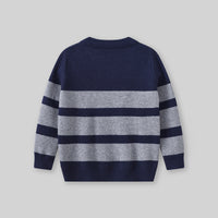 Boys Dark Blue Stripes Pullover Winter Sweater Sweaters & Cardigans