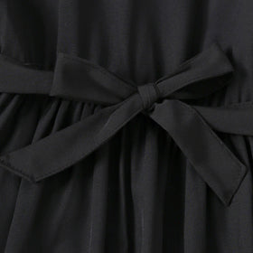 Girls Black Lace Border Fit & Flare Dress Casual Dresses