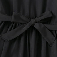 Girls Black Lace Border Fit & Flare Dress Casual Dresses