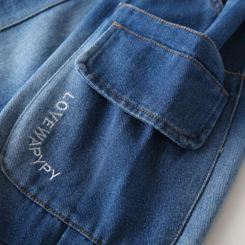 Boys Blue Denim Cargo Jogger Pants Pants
