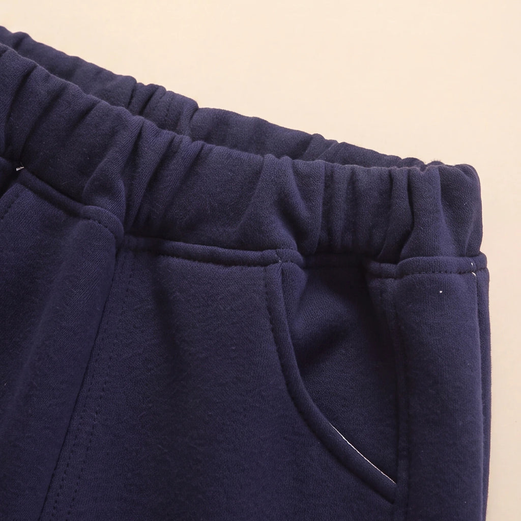 Boys Typographic Sweatshirt With Navy Blue Joggers Sets Sets