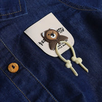 Girls Dark Blue Animal Applique Denim Short With Skirt Sets 2 pc. Sets