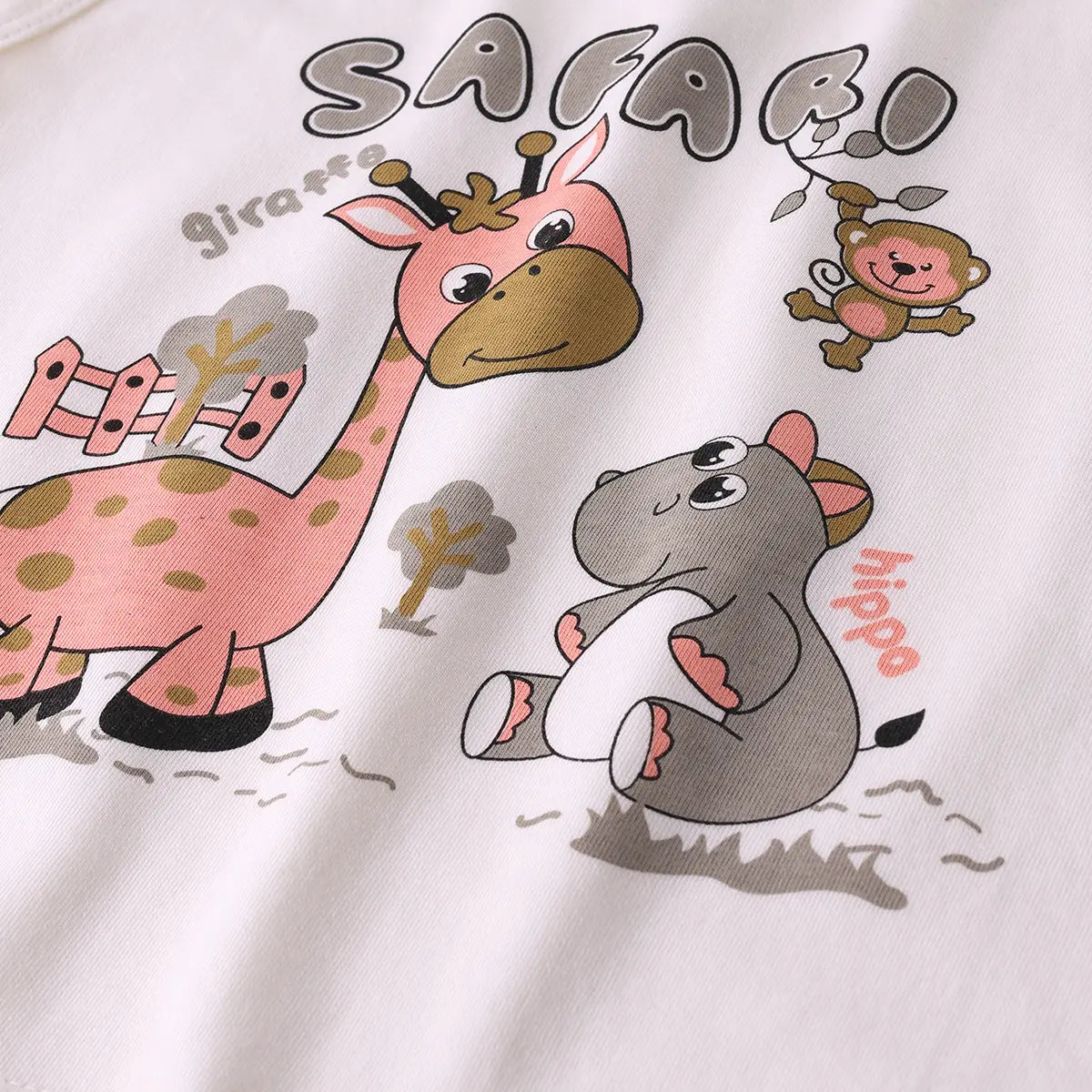 Boys Pink Animal Printed Short Sleeve Shirt With Printed T-Shirt and Shorts Sets Sets