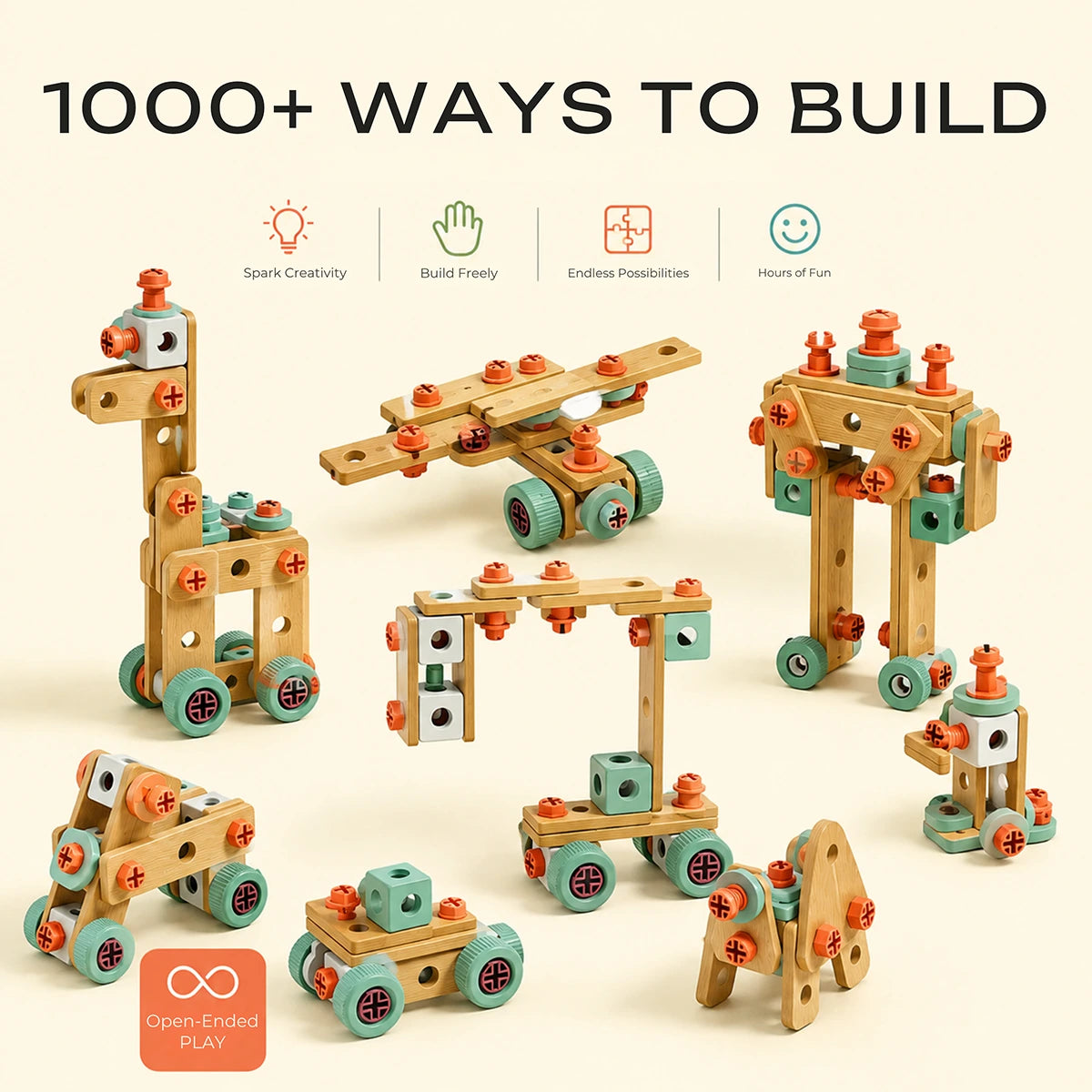 Kids Tool Box Toy Set - 144 Piece STEM Building Kit with Tools and Storage Case Trending Accessories