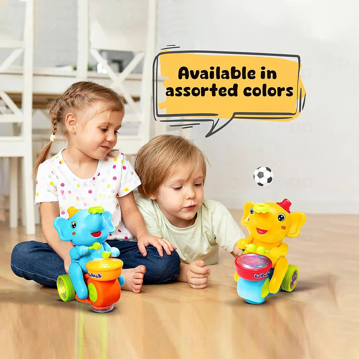 Kids Elephant Drummer Toy with Levitating Ball & Lights Trending Accessories