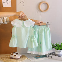Girls Mint Green Sleeveless Top & Capri Co-ord Sets Sets