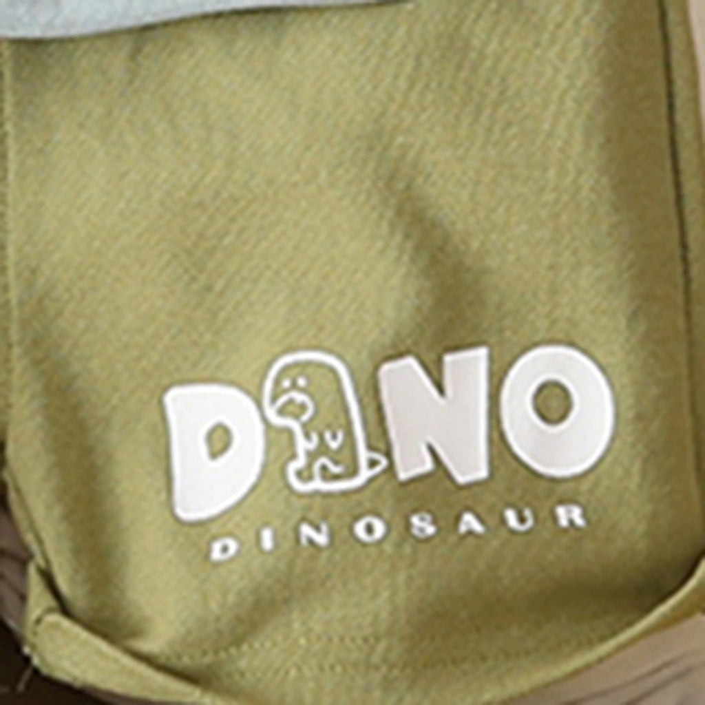 Boys Light Blue Dinosaur Applique Polo T-Shirt With Shorts Set Sets