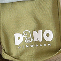 Boys Light Blue Dinosaur Applique Polo T-Shirt With Shorts Set Sets