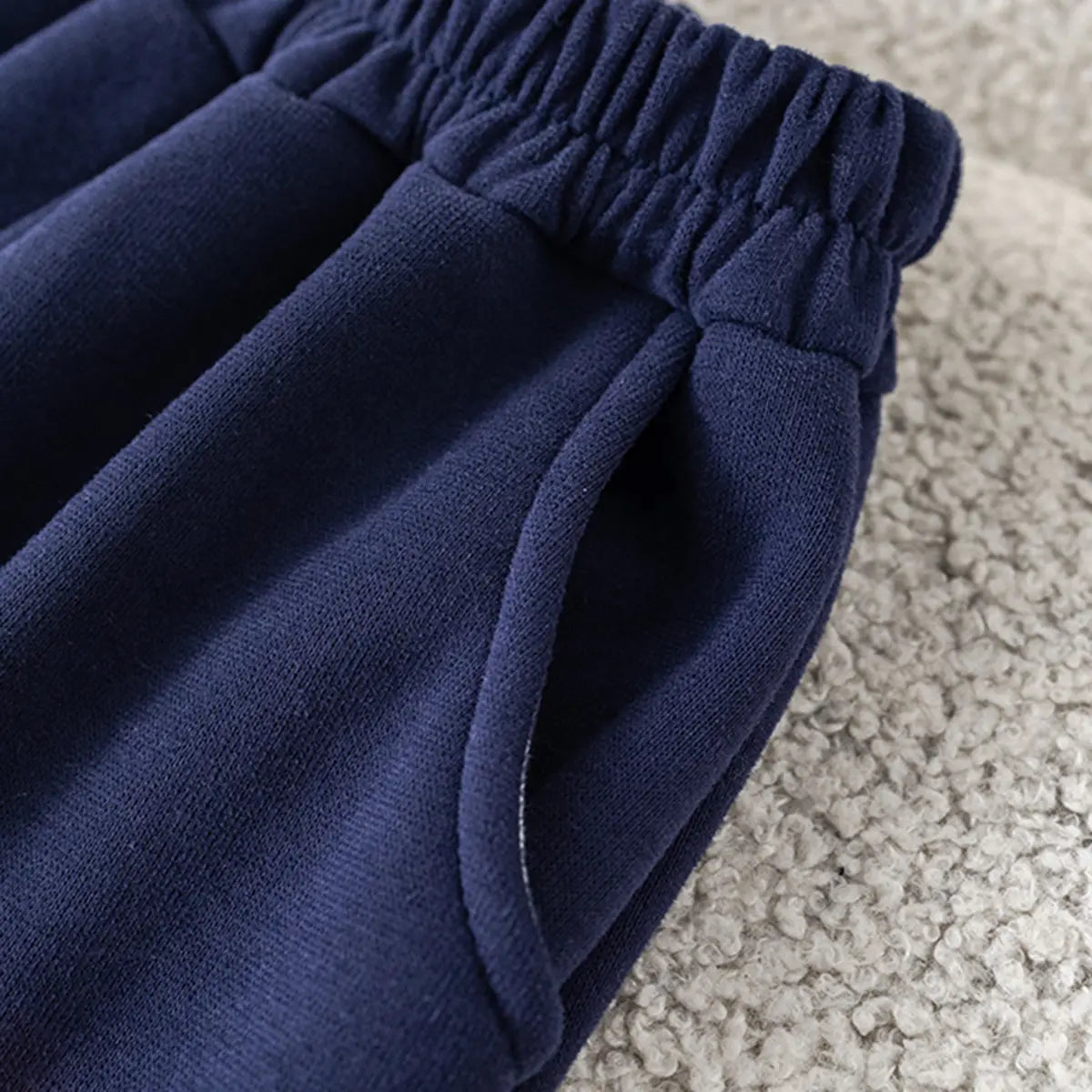 Boys Navy Blue Alphanumeric Printed Regular Sweatshirt With Trouser Sets 3 pc. Sets