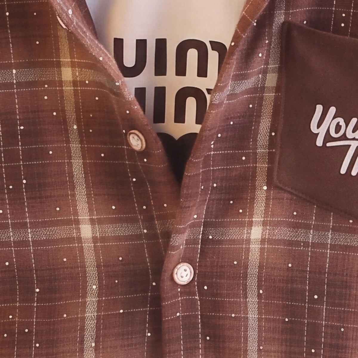 Boys Brown Checked Shirt With T-Shirt And Denim Pants Sets 3 pc. Sets