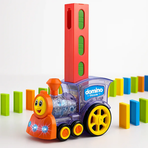 Kids Domino Train Auto-Laying Toy with 40 Tiles Trending Accessories Multicolor Onesize