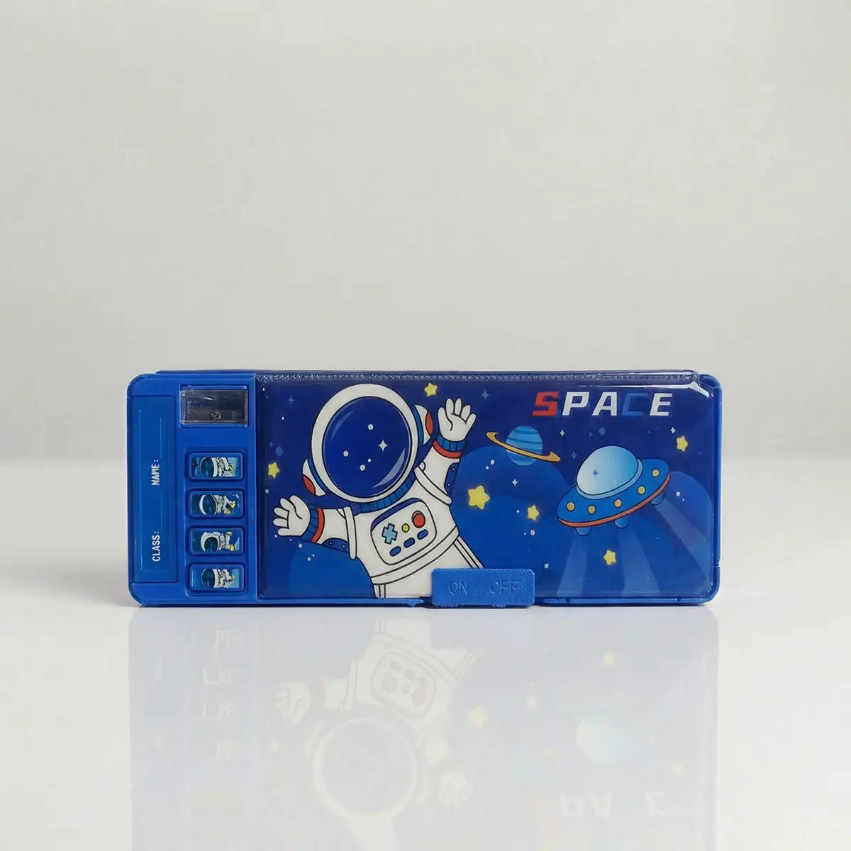 Astronaut Space Adventure Pencil Case Kids School Stationery Box Trending Accessories Blue Onesize