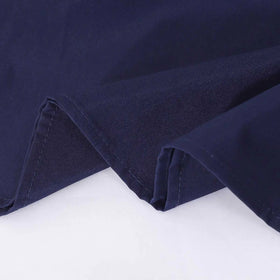 Girls Navy Blue Solid Lace Neck Long Sleeves Fit & Flare Midi Dress Casual Dresses