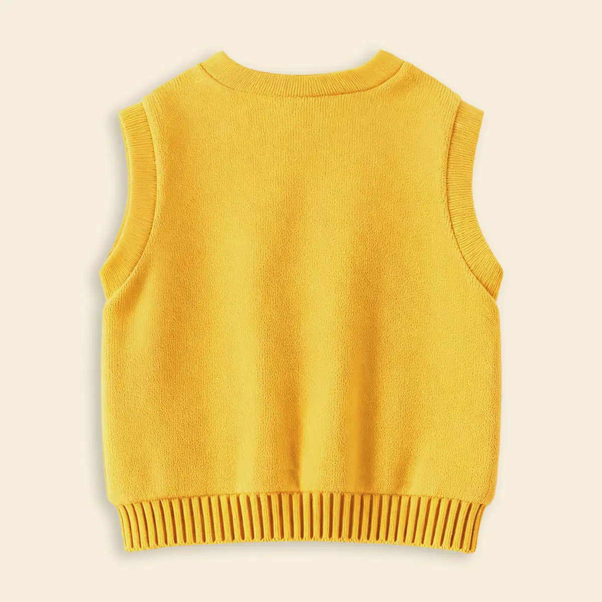 Boys Yellow Sleeveless Sweater Cardigan Sweaters & Cardigans