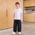 Boys Black Loose Fit Elasticated Denim Jeans Pants Black 5-6 Y