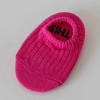 Pack of 5 Girls Multicolour Ribbed Knit Cotton Shoe Liner Socks Socks